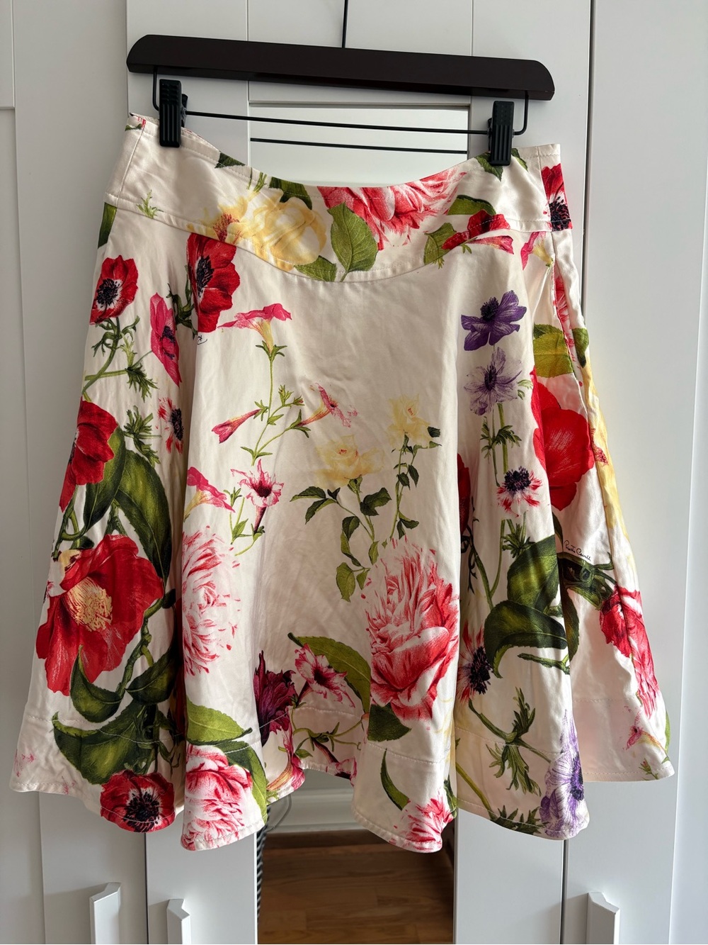 Roberto Cavalli Silk Floral Skirt